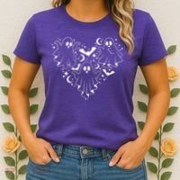 Boo Ghost Heart Halloween Festive Women's T-Shirt thumb 2