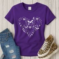 Boo Ghost Heart Halloween Festive Women's T-Shirt thumb 3