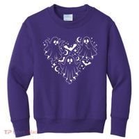 Boo Ghost Heart Halloween Festive Kids Sweatshirt thumb 0