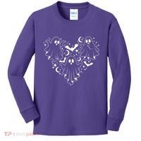 Boo Ghost Heart Halloween Festive Kids Long Sleeve Shirt thumb 0