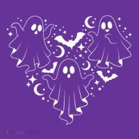 Boo Ghost Heart Halloween Festive Kids Long Sleeve Shirt thumb 2