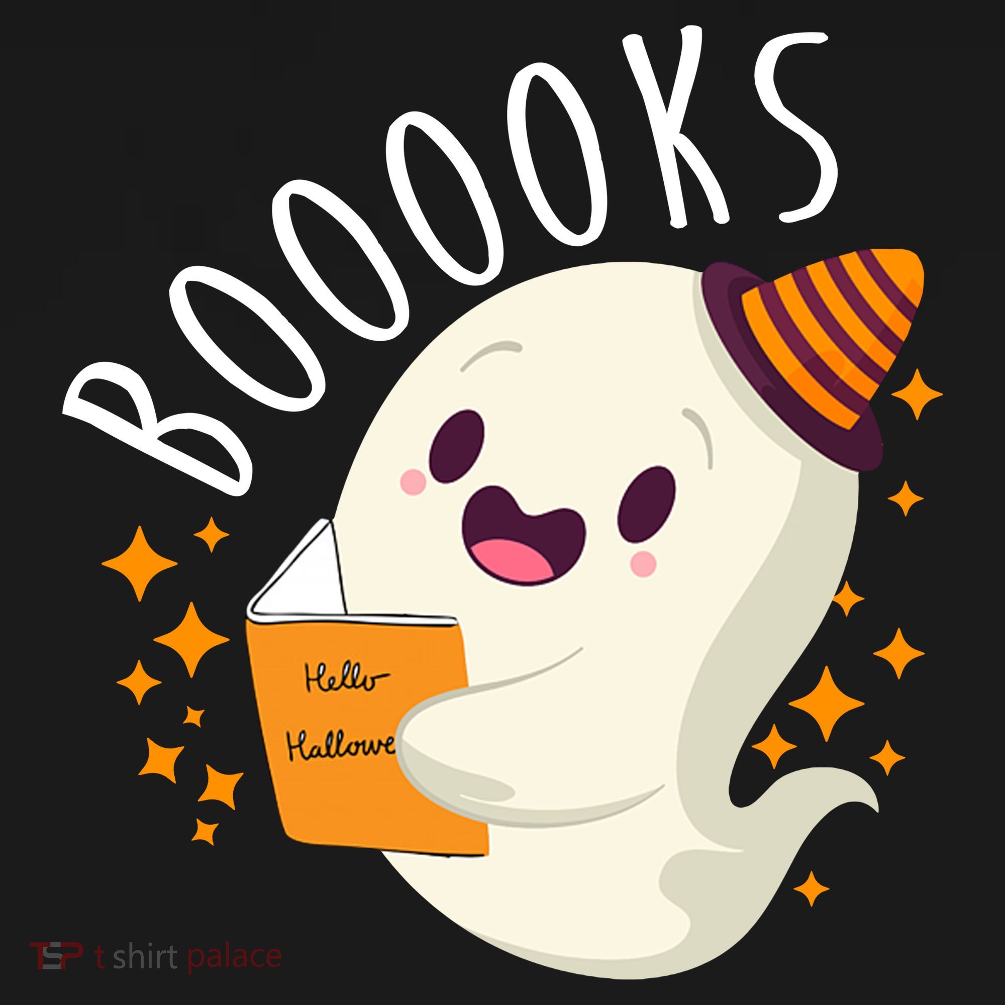 Books Ghost Halloween Cute Funny USA-Made Doggie Bandana