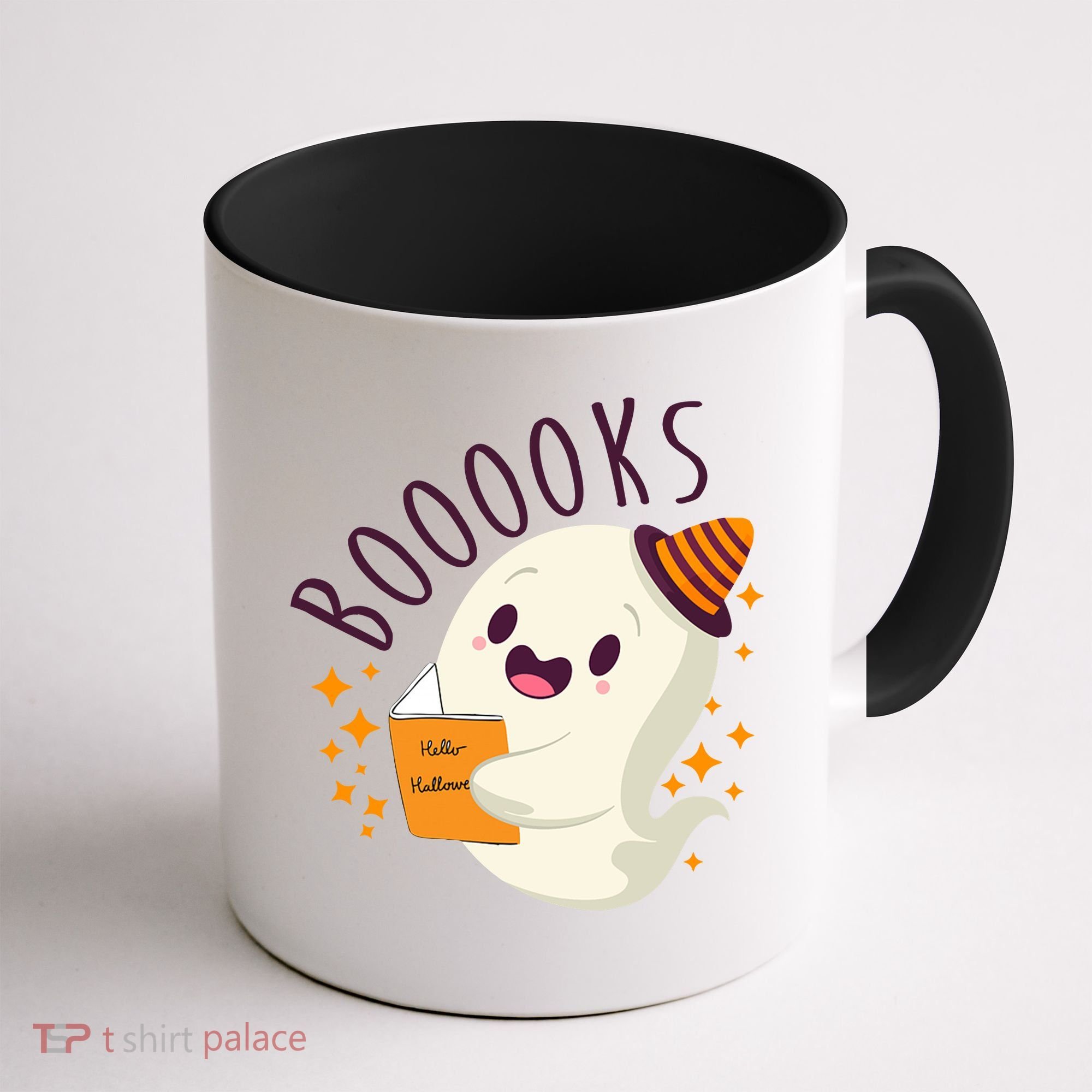 Books Ghost Halloween Cute Funny Coffee Mug