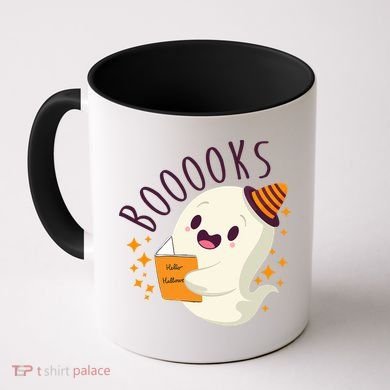 Books Ghost Halloween Cute Funny Coffee Mug