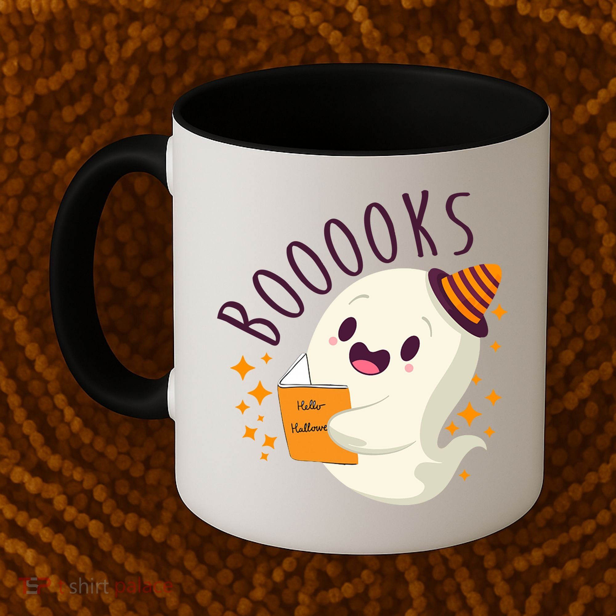 Books Ghost Halloween Cute Funny Coffee Mug