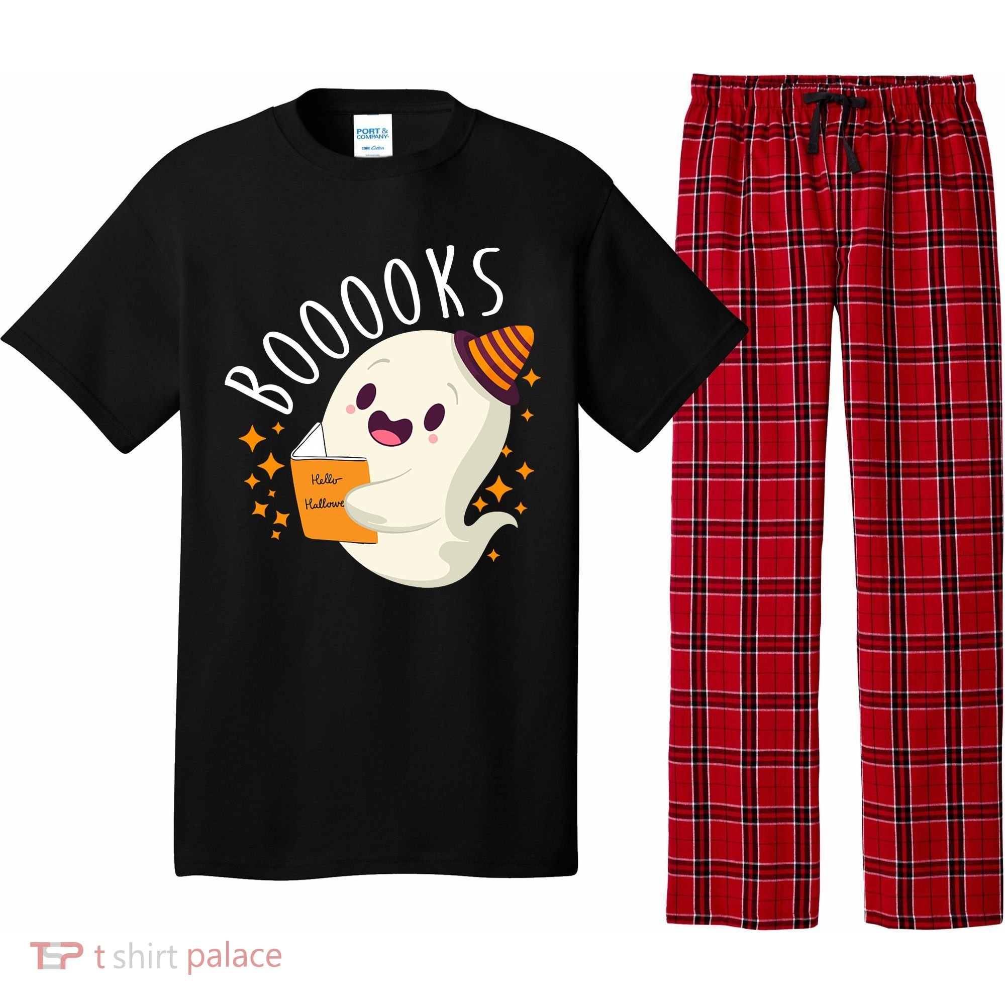 Books Ghost Halloween Cute Funny Pajama Set
