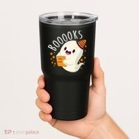 Books Ghost Halloween Cute Funny Tumbler thumb 2
