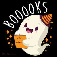 Books Ghost Halloween Cute Funny Ornament thumb 1