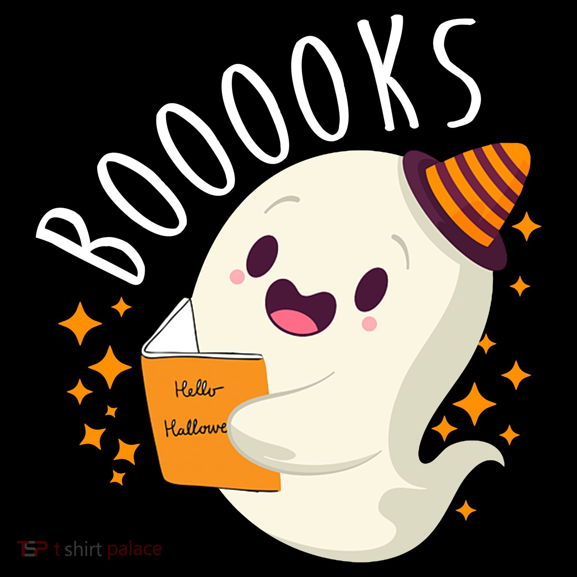 Books Ghost Halloween Cute Funny Ornament