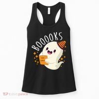 Books Ghost Halloween Cute Funny Women's Tank Top thumb 0