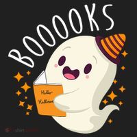 Books Ghost Halloween Cute Funny Golf Towel thumb 3