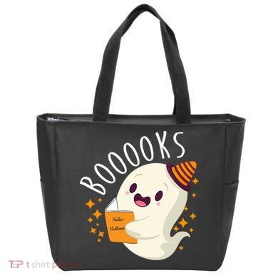 Books Ghost Halloween Cute Funny Tote Bag