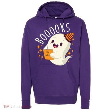 Books Ghost Halloween Cute Funny Hoodie