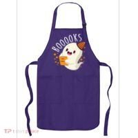 Books Ghost Halloween Cute Funny Apron thumb 0