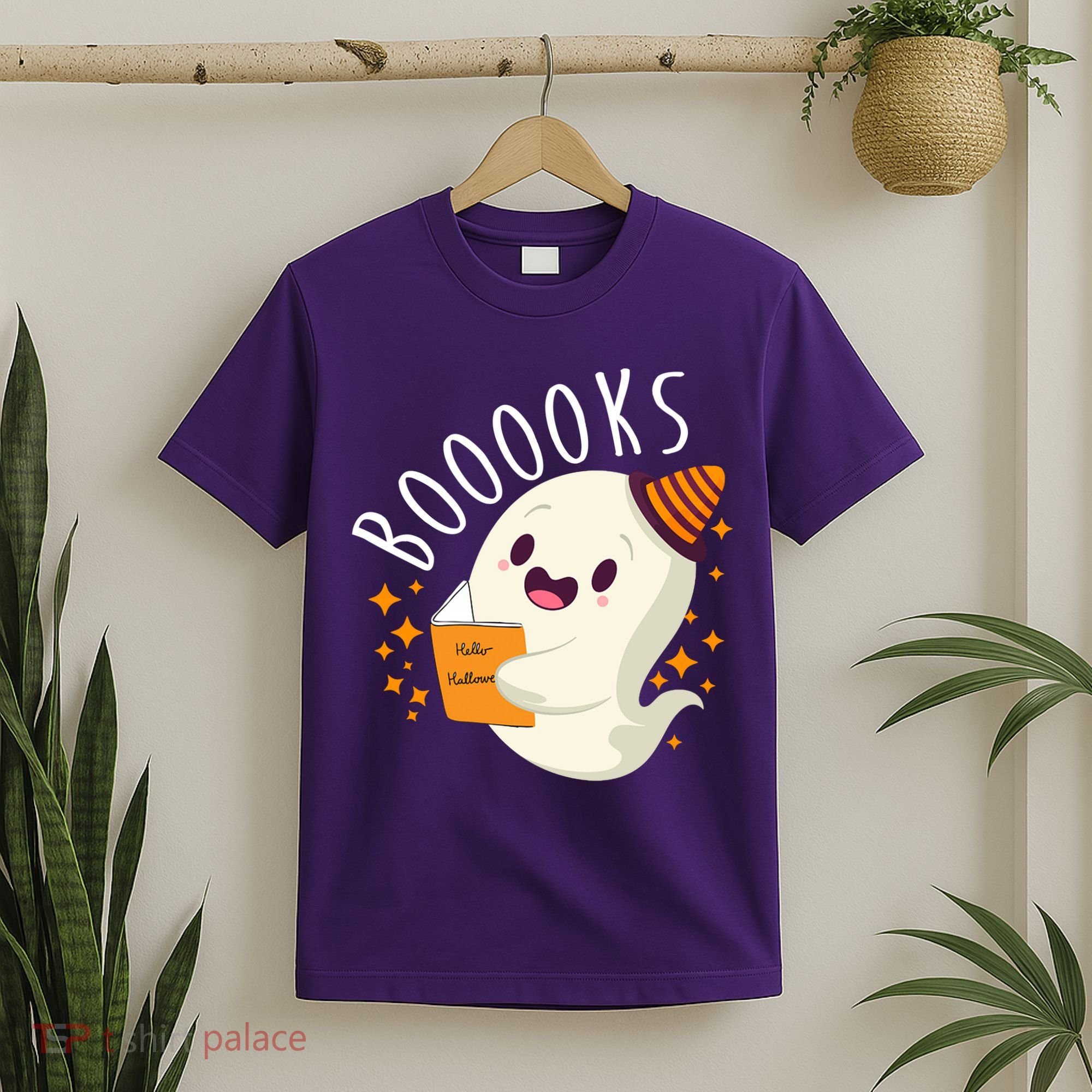 Books Ghost Halloween Cute Funny T-Shirt