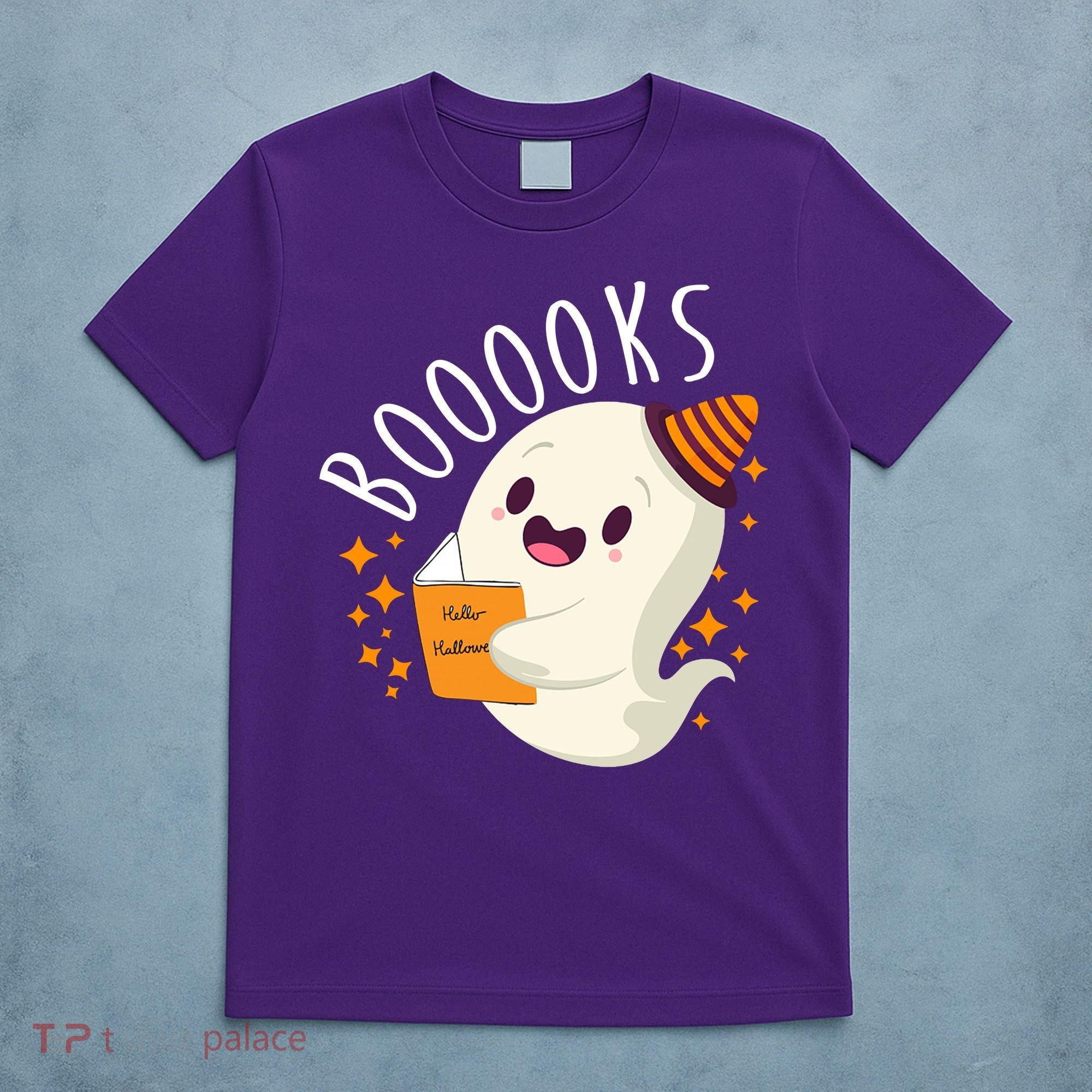 Books Ghost Halloween Cute Funny T-Shirt