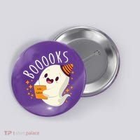 Books Ghost Halloween Cute Funny Button thumb 0