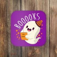 Books Ghost Halloween Cute Funny Coaster thumb 0