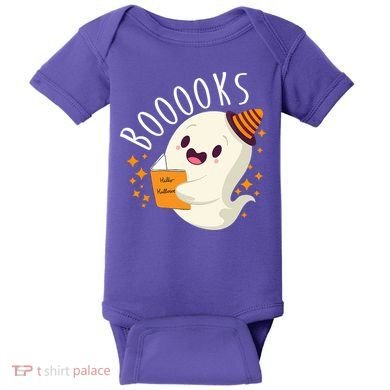 Books Ghost Halloween Cute Funny Baby Bodysuit