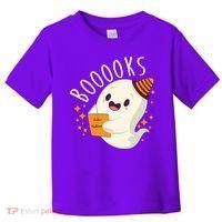 Books Ghost Halloween Cute Funny Toddler T-Shirt thumb 0