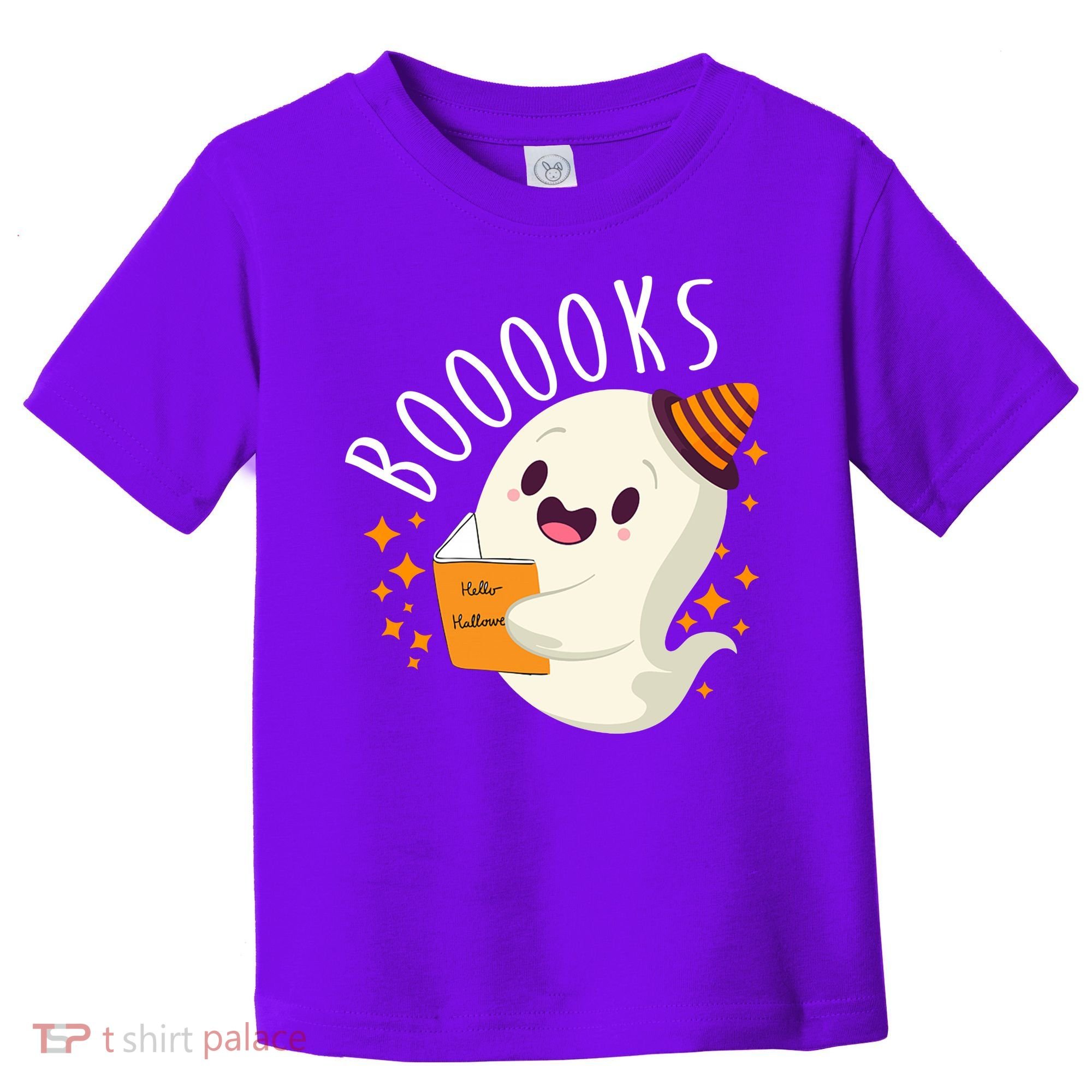 Books Ghost Halloween Cute Funny Toddler T-Shirt