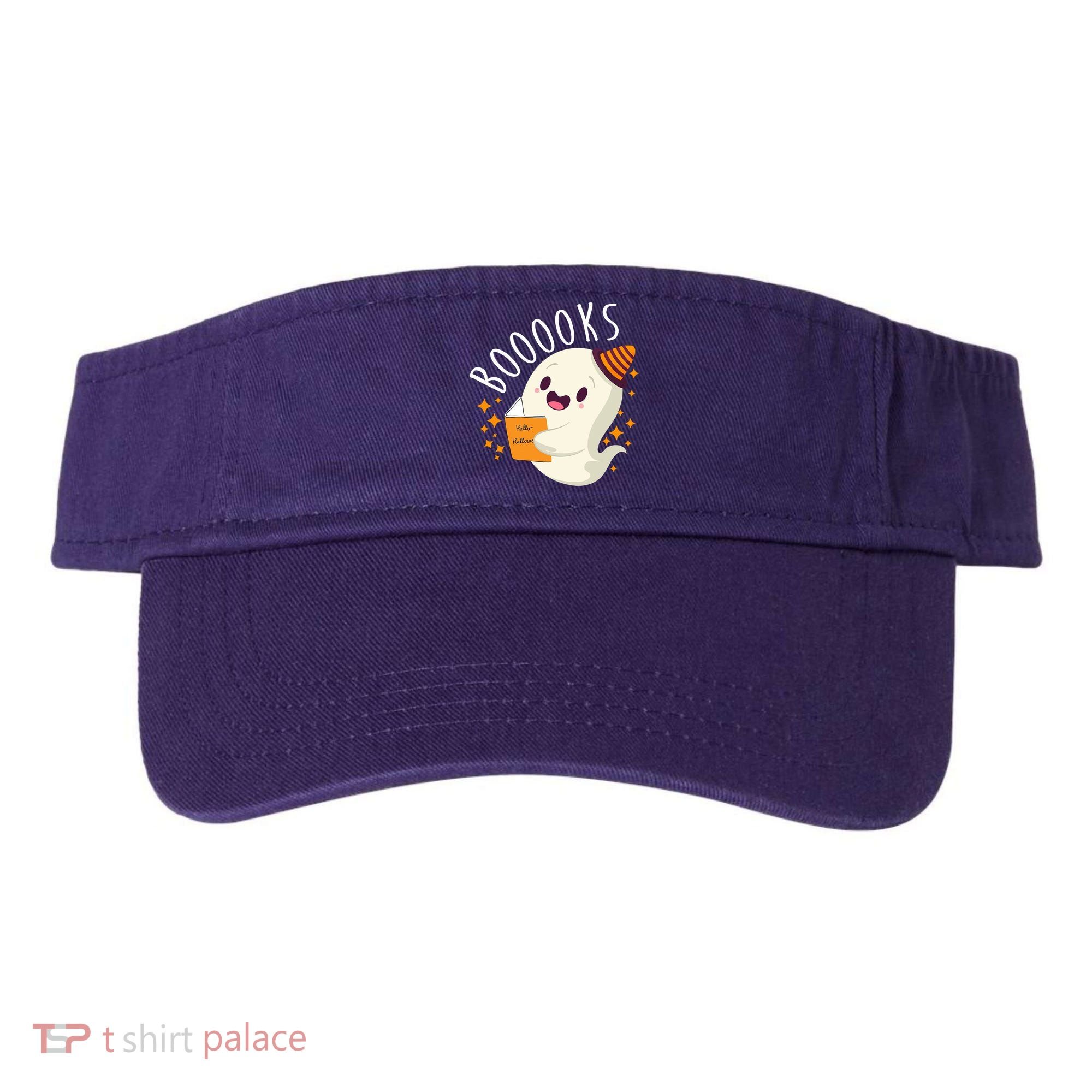 Books Ghost Halloween Cute Funny Visor