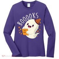 Books Ghost Halloween Cute Funny Women's Long Sleeve Shirt thumb 0