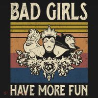 Bad Girls Have More Fun Bad Witches Villain Character Vintage Halloween T-Shirt thumb 7
