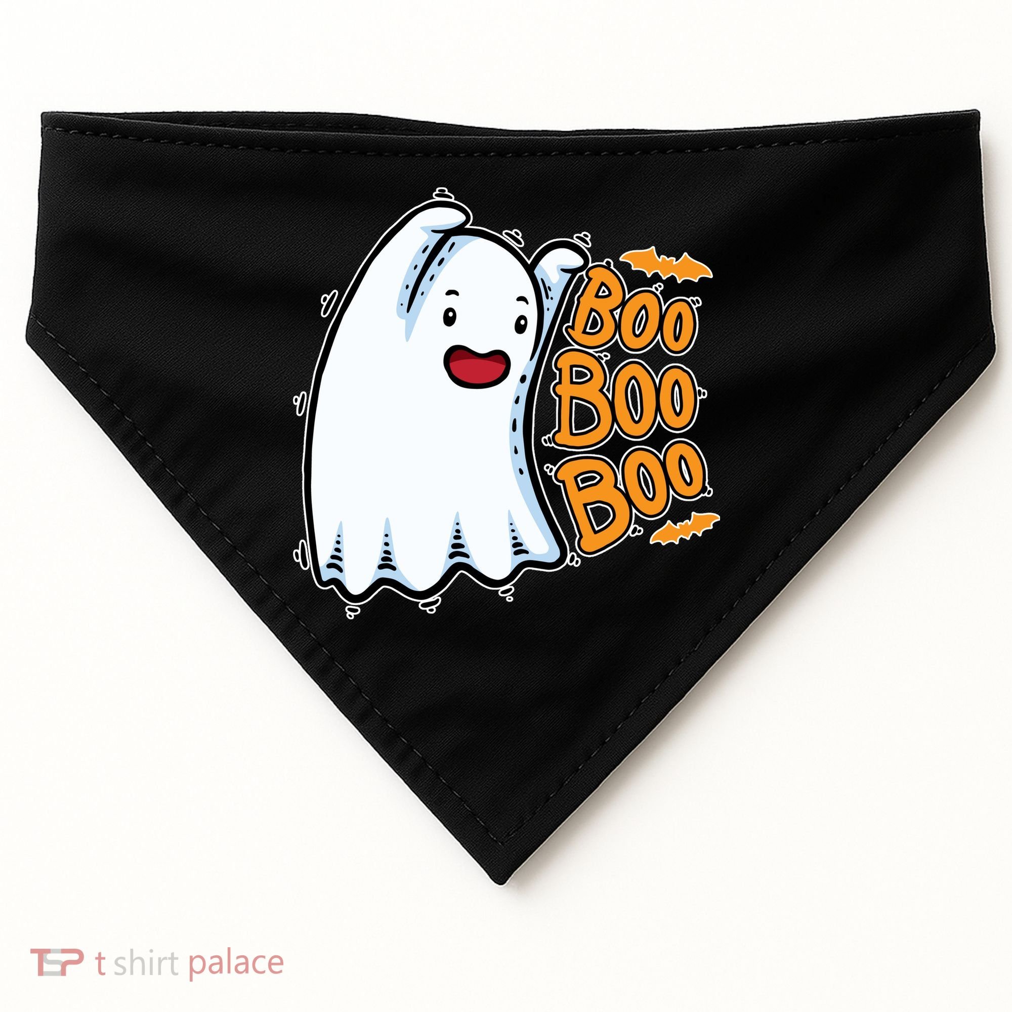 Boo Ghost Halloween Cute USA-Made Doggie Bandana