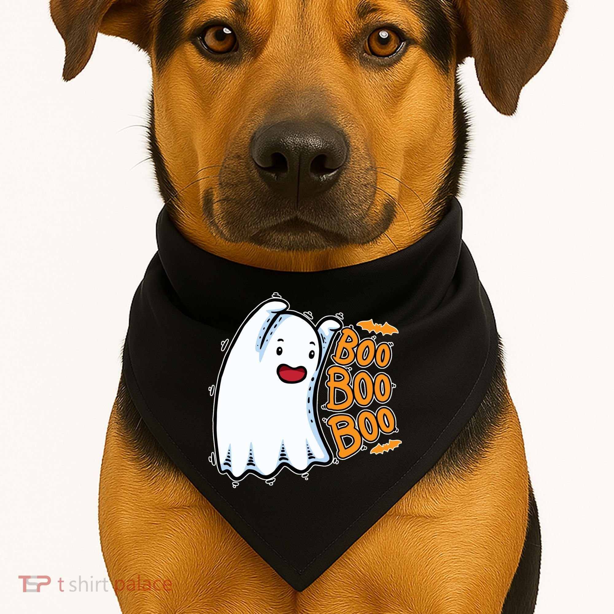 Boo Ghost Halloween Cute USA-Made Doggie Bandana