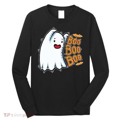 Boo Ghost Halloween Cute Long Sleeve Shirt