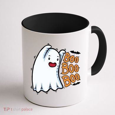 Boo Ghost Halloween Cute Coffee Mug back