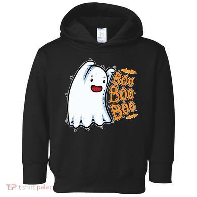 Boo Ghost Halloween Cute Toddler Hoodie