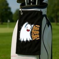 Boo Ghost Halloween Cute Golf Towel thumb 2