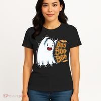 Boo Ghost Halloween Cute Women's T-Shirt thumb 4