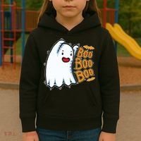 Boo Ghost Halloween Cute Kids Hoodie thumb 3