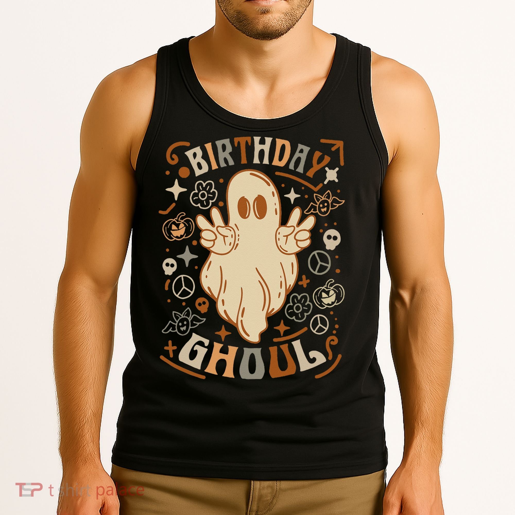 Birthday Ghoul Halloween Ghost BOO Tank Top