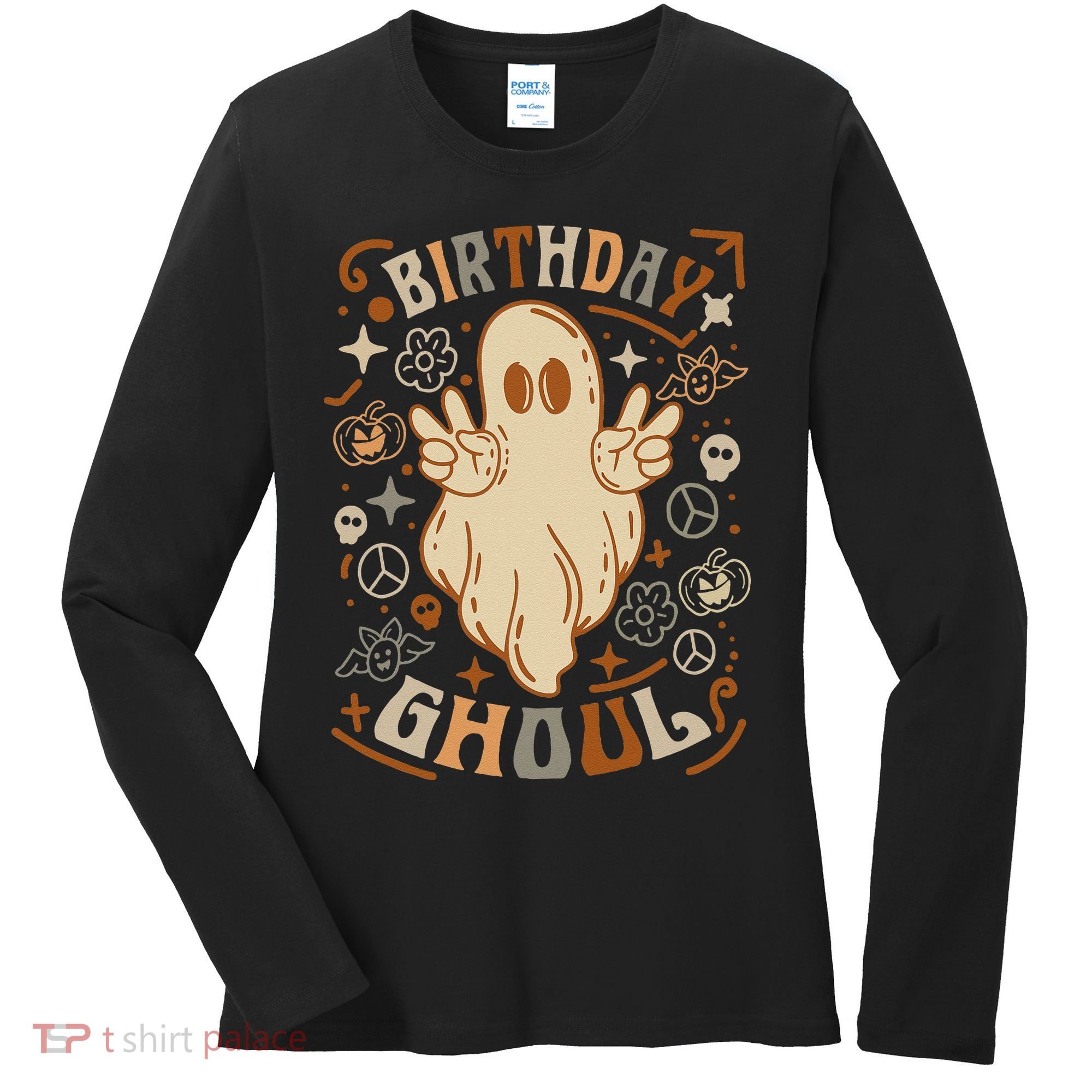 Birthday Ghoul Halloween Ghost BOO Women's Long Sleeve Shirt