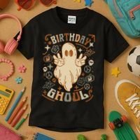 Birthday Ghoul Halloween Ghost BOO Kids T-Shirt thumb 3
