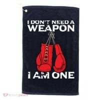 Boxing Gloves I Dont Need A Weapon Combat Boxer Golf Towel thumb 0