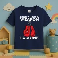 Boxing Gloves I Dont Need A Weapon Combat Boxer Toddler T-Shirt thumb 3