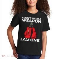 Boxing Gloves I Dont Need A Weapon Combat Boxer Kids T-Shirt thumb 2