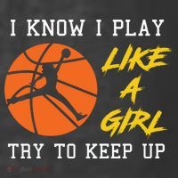 Basketball Girls I Know I Play Like A Girl Try To Keep Up Women's Hoodie thumb 2