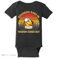 Bourbon Goes In Wisdom Comes Out Funny Bourbon S Lover TShirt Baby Bodysuit thumb 0