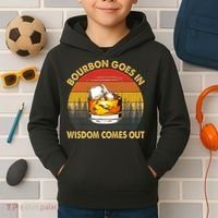 Bourbon Goes In Wisdom Comes Out Funny Bourbon S Lover TShirt Kids Hoodie thumb 2