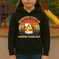 Bourbon Goes In Wisdom Comes Out Funny Bourbon S Lover TShirt Kids Hoodie thumb 3
