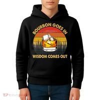 Bourbon Goes In Wisdom Comes Out Funny Bourbon S Lover TShirt Kids Hoodie thumb 4