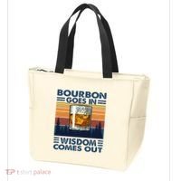 Bourbon Goes In Wisdom Comes Out Bourbon Drinking Lover Tote Bag thumb 3