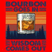 Bourbon Goes In Wisdom Comes Out Bourbon Drinking Lover Santa Hat thumb 1