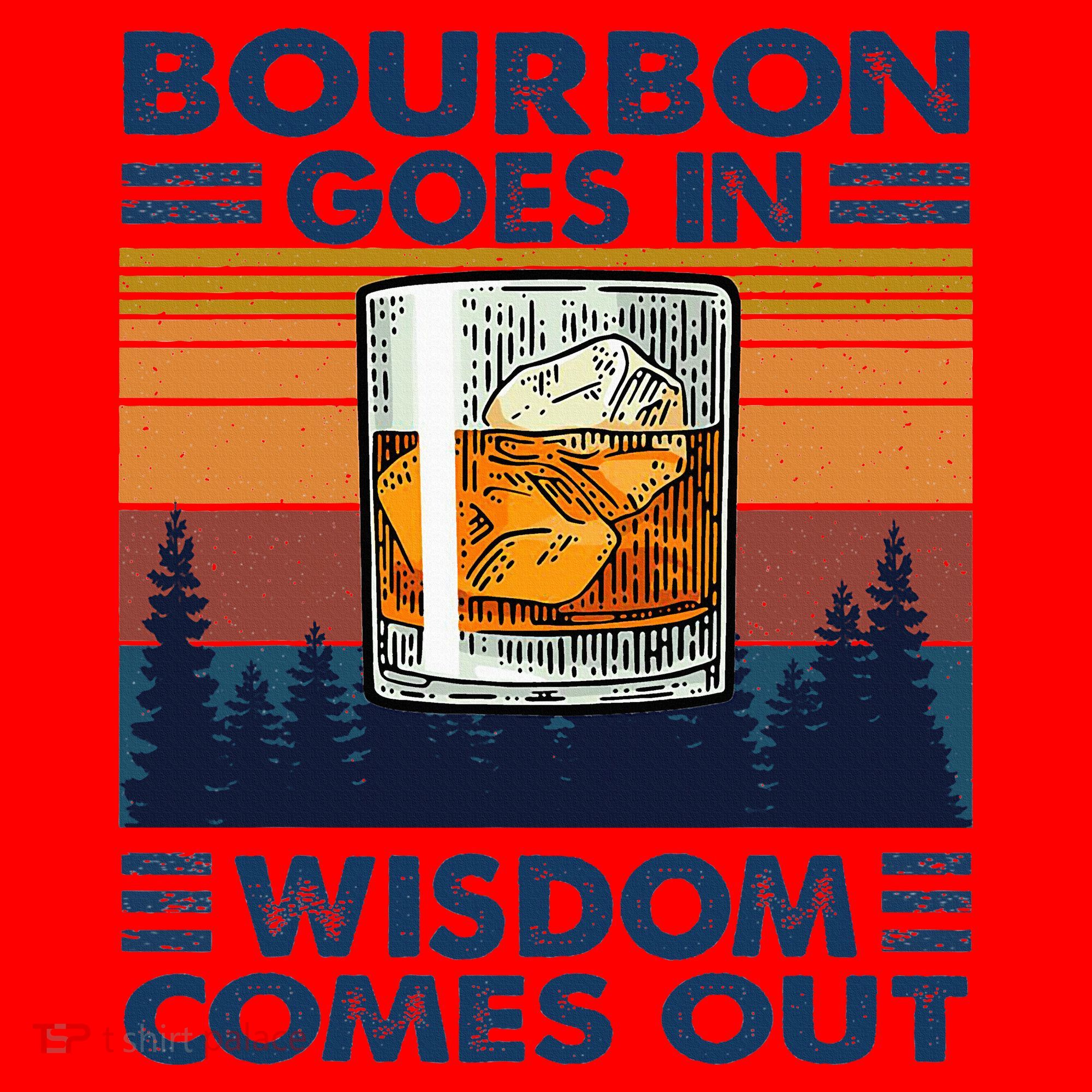 Bourbon Goes In Wisdom Comes Out Bourbon Drinking Lover Santa Hat